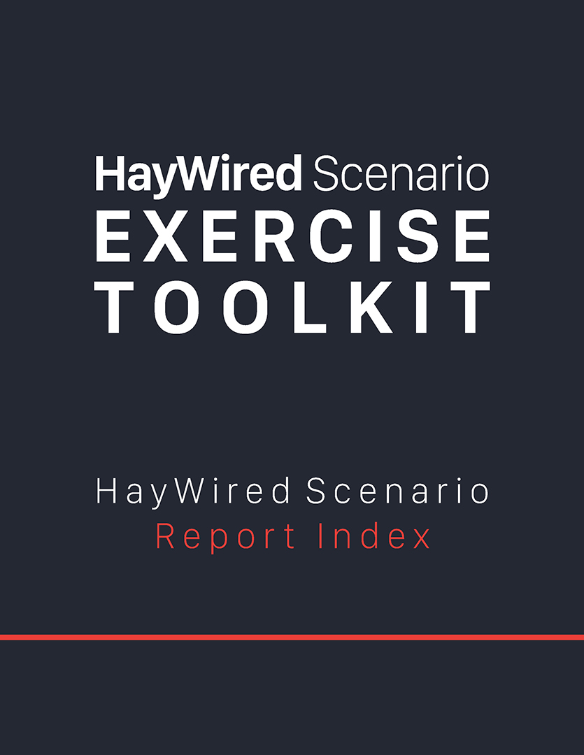 Cover for the HayWired Scenario Report Index.